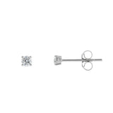 0.25ct-Diamond-Total-Stud-Earrings-Platinum-Side