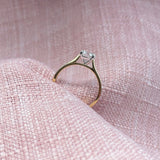 18ct Yellow Gold & Platinum 0.80ct Diamond Solitaire Engagement Ring