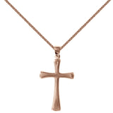 18ct Rose Gold Solid Cross Pendant