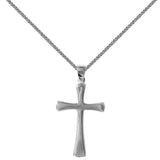 Solid 18ct White Gold Cross Pendant