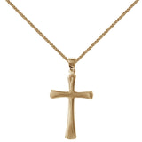 18ct Yellow Gold Solid Cross Pendant
