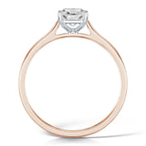 18ct Rose Gold 0.50ct Cushion Cut Diamond Solitaire Engagement Ring