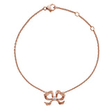 Florence 18ct Rose Gold Diamond Bow Bracelet