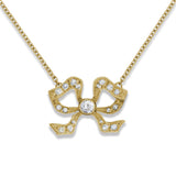 18ct Yellow Gold Florence Diamond Bow Pendant
