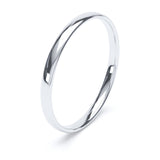 2.5mm Polished Court Shape Wedding Band