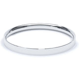2.5mm Polished Flat Court Profile Wedding Band