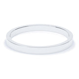 2.5mm Polished Flat Profile Wedding Band