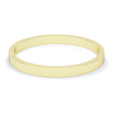 2mm Polished Flat Profile Wedding Band