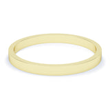 2.5mm Polished Flat Profile Wedding Band