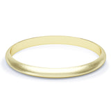 2mm Matt Finish D Shape Profile Wedding Band