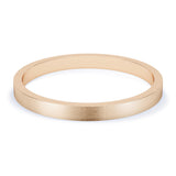 2mm Matt Finish Flat Profile Wedding Band