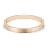 2.5mm Matt Finish Flat Profile Wedding Band