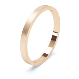 2mm Matt Finish Flat Profile Wedding Band