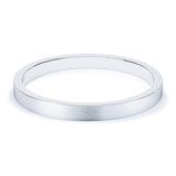2.5mm Matt Finish Flat Profile Wedding Band