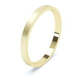2mm Matt Finish Flat Profile Wedding Band