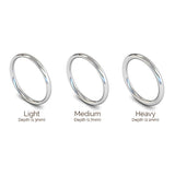 2mm Polished Court Shape Wedding Band