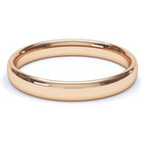 3mm Polished Court Shape Wedding Band