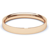 3mm Polished Flat Court Profile Wedding Band