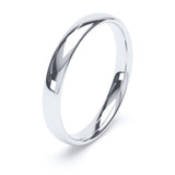 3mm Polished Court Shape Wedding Band