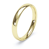 3mm Polished Court Shape Wedding Band