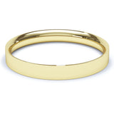 3mm Polished Flat Court Profile Wedding Band