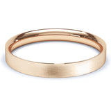 3mm Matt Finish Flat Court Profile Wedding Band