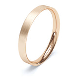 3mm Matt Finish Flat Court Profile Wedding Band