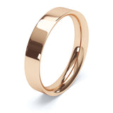 4mm Polished Flat Court Profile Wedding Band