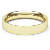 4mm Polished Flat Court Profile Wedding Band