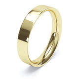 4mm Polished Flat Court Profile Wedding Band