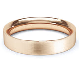 4mm Matt Finish Flat Court Profile Wedding Band