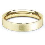 4mm Matt Finish Flat Court Profile Wedding Band