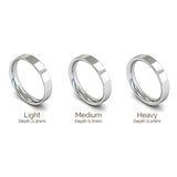 4mm Polished Flat Court Profile Wedding Band