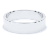 5mm Polished Flat Profile Wedding Band