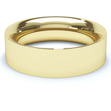 6mm Polished Flat Court Profile Wedding Band