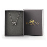 Florence Sterling Silver Diamond Bow Pendant