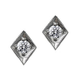 Lily Platinum Diamond Set Stud Earrings