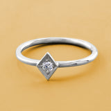 Lily Sterling Silver Diamond Stacking Ring