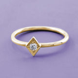 Lily 18ct Yellow Gold Diamond Stacking Ring