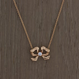 Florence 18ct Rose Gold Diamond Bow Pendant