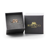 Florence 18ct Rose Gold Diamond Bow Ring