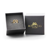 Florence 18ct Yellow Gold Diamond Bow Ring