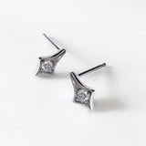 Sterling Silver Tabitha Diamond Set Stud Earrings
