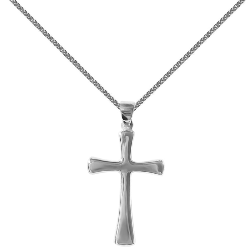 Solid Platinum Cross Pendant