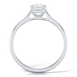 Platinum 0.45ct Emerald Cut Diamond Solitaire Engagement Ring