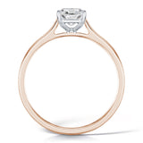 18ct Rose Gold 0.50ct Cushion Cut Diamond Solitaire Engagement Ring