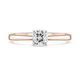 18ct Rose Gold 0.50ct Cushion Cut Diamond Solitaire Engagement Ring