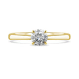 18ct Yellow Gold 0.50ct Round Brilliant Cut Diamond Solitaire Engagement Ring