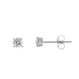 0.80ct Round Brilliant Cut Diamond Stud Earrings - GIA Certified