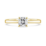 18ct Yellow Gold 0.75ct Cushion Cut Diamond Solitaire Engagement Ring